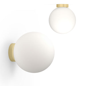 Pablo Designs - BOLA SPH FSH 12 DTW BRA - LED Wall/Ceiling Lamp - Bola - Brass