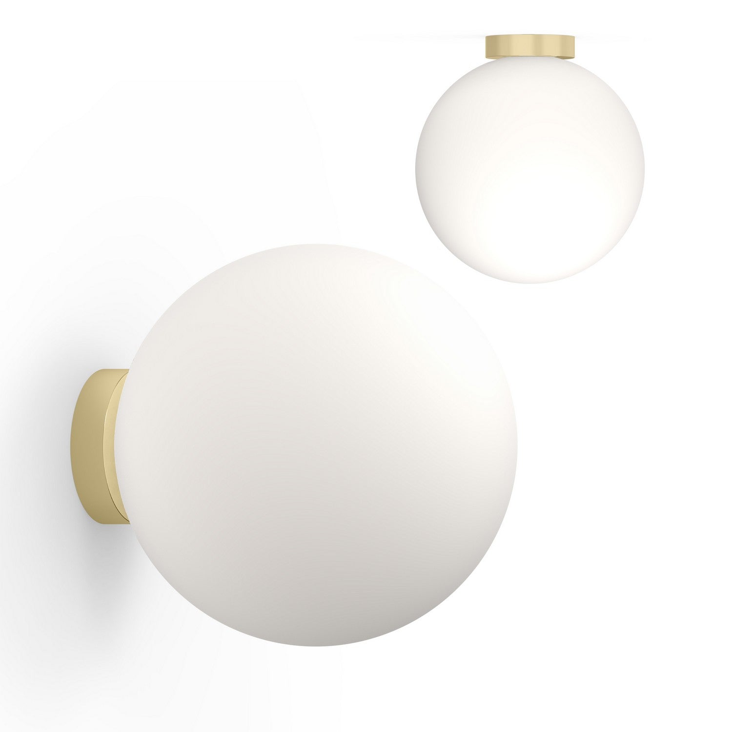 Pablo Designs - BOLA SPH FSH 16 DTW BRA - LED Wall/Ceiling Lamp - Bola - Brass