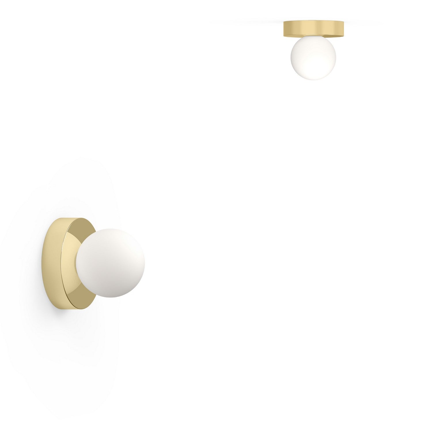 Pablo Designs - BOLA SPH FSH 4 DTW BRA - LED Wall/Ceiling Lamp - Bola - Brass