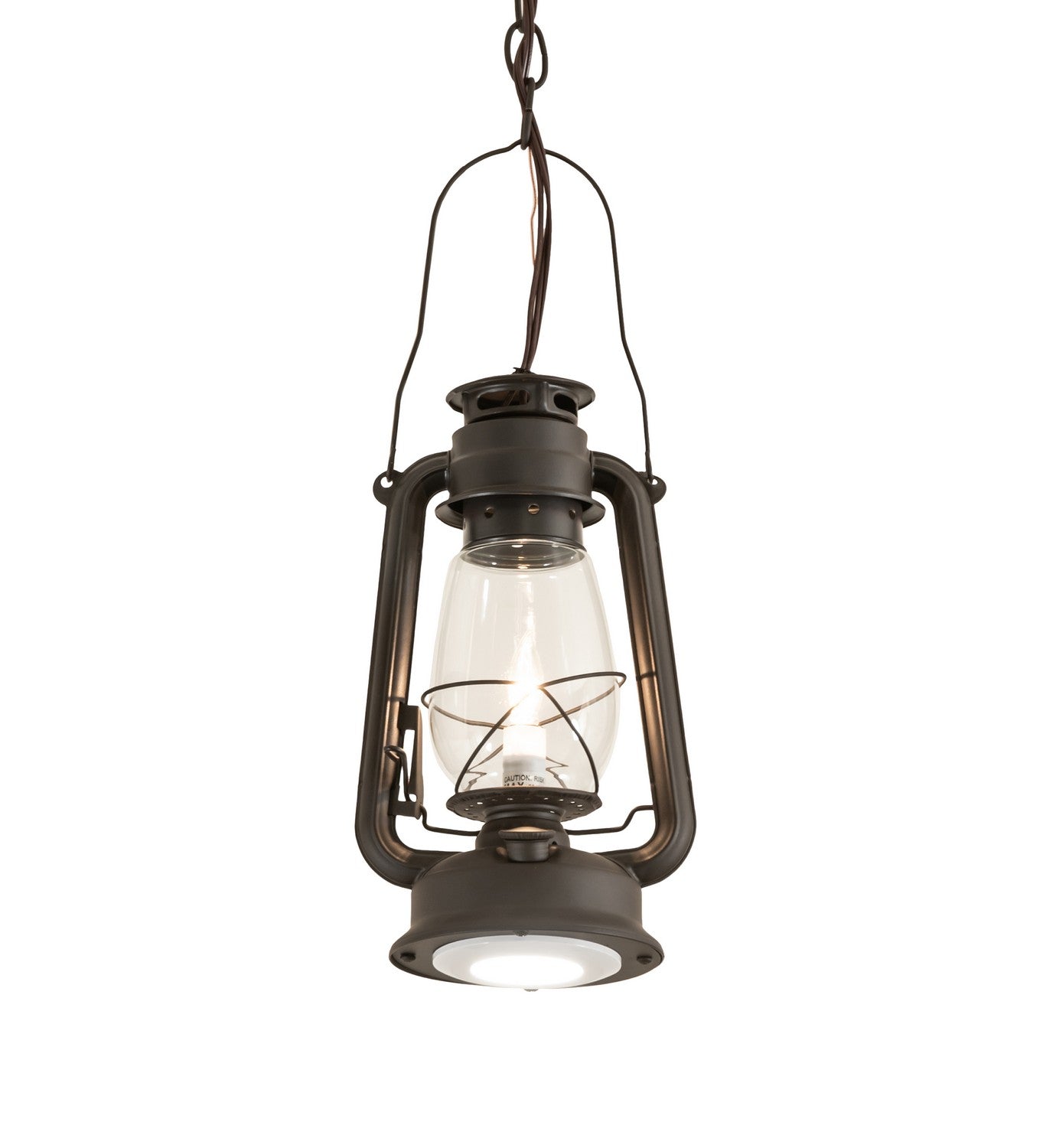 Meyda Tiffany - 269969 - One Light Mini Pendant - Miners Lantern - Oil Rubbed Bronze