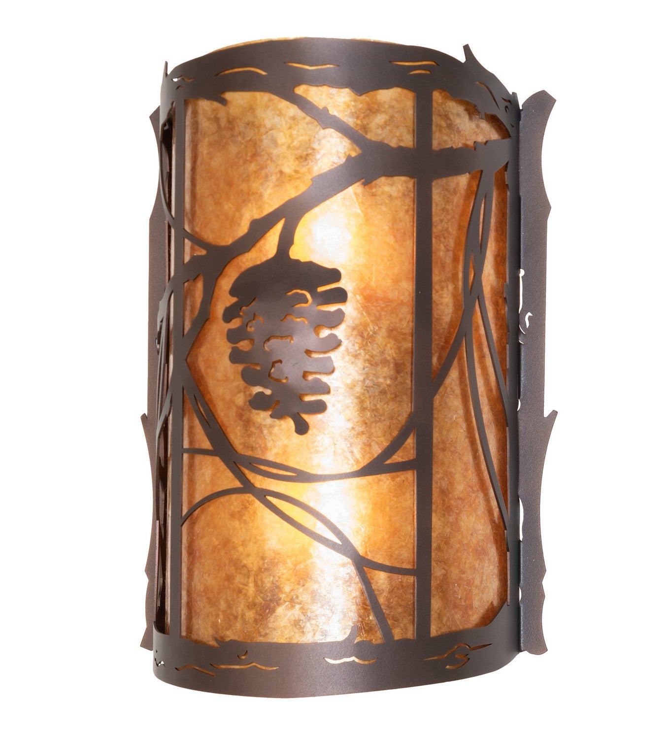 Meyda Tiffany - 272362 - Two Light Wall Sconce - Whispering Pines - Mahogany Bronze