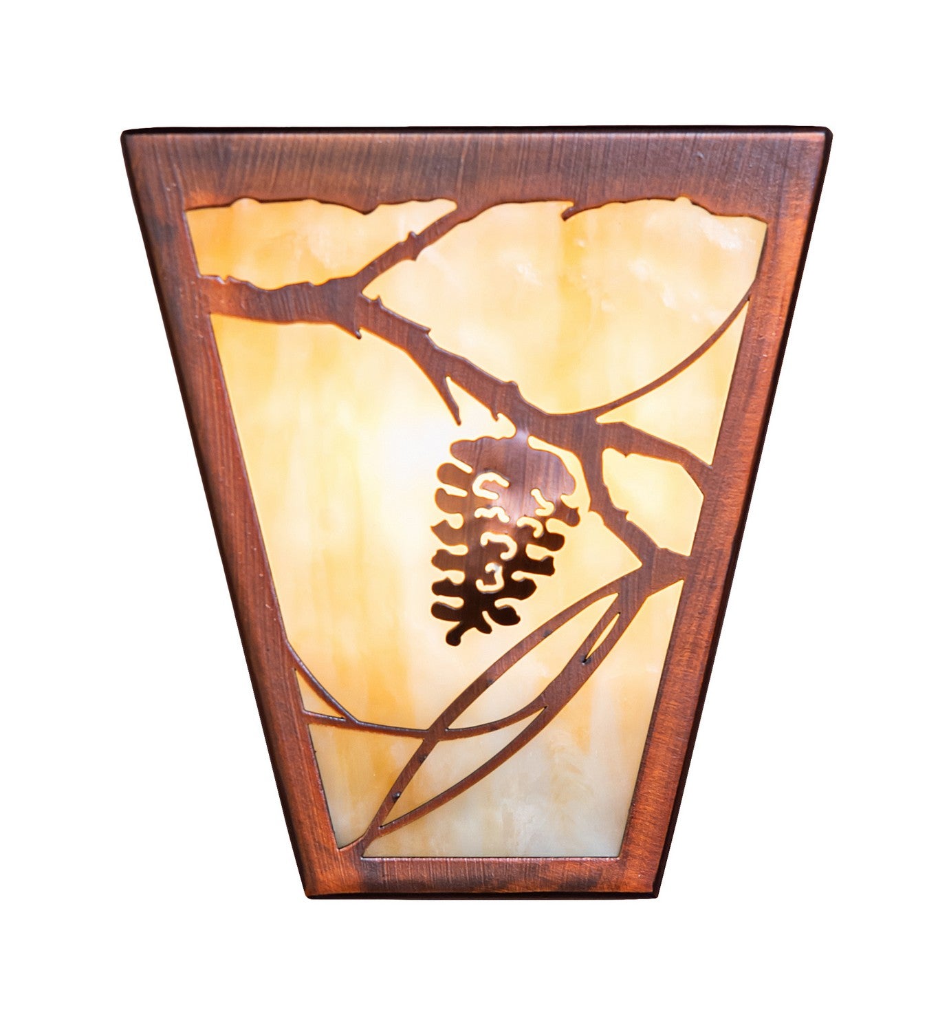 Meyda Tiffany - 272495 - Three Light Wall Sconce - Whispering Pines - Vintage Copper