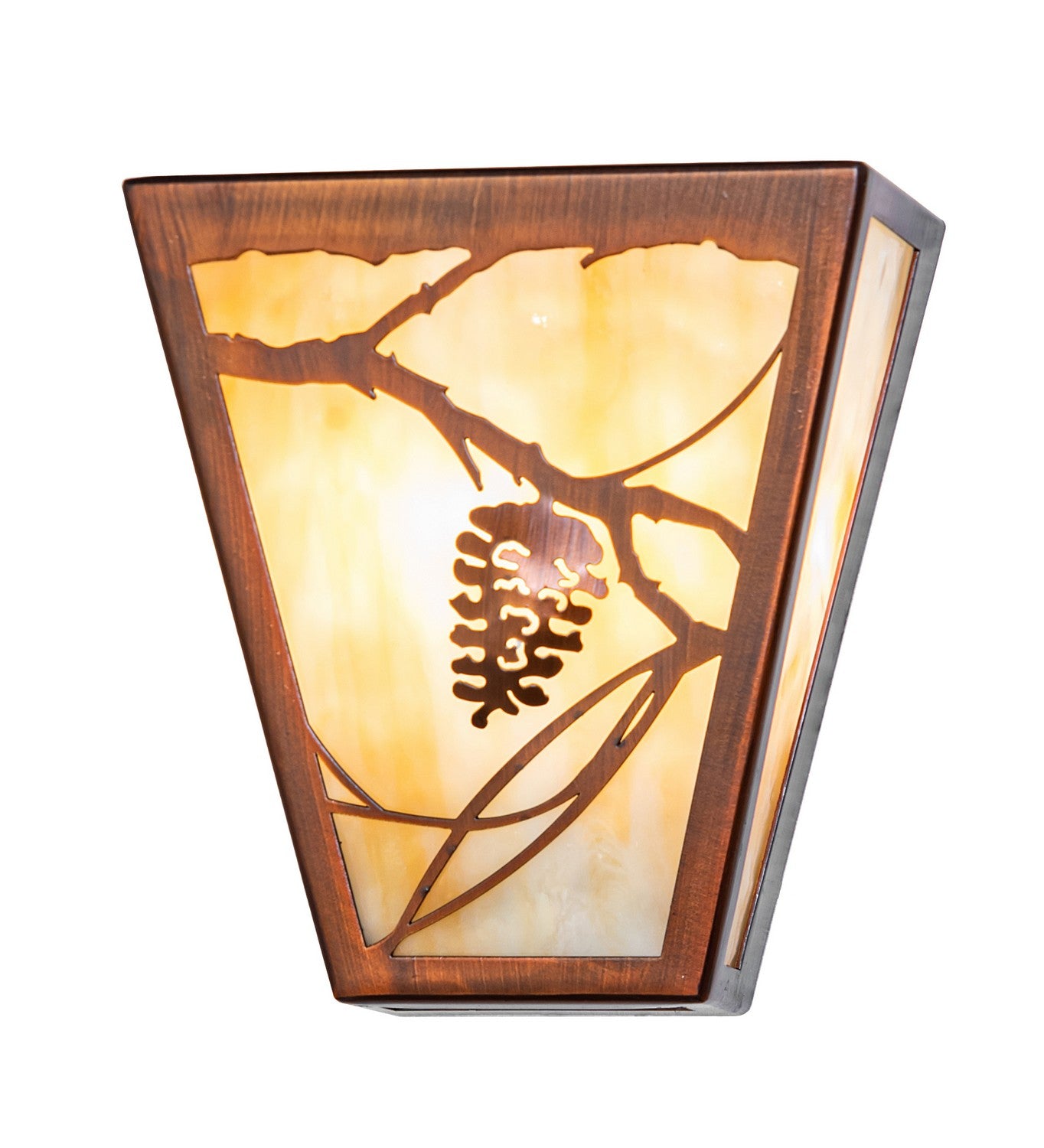 Meyda Tiffany - 272495 - Three Light Wall Sconce - Whispering Pines - Vintage Copper