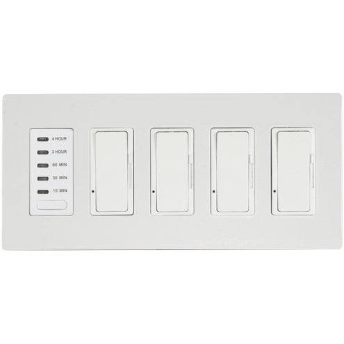 Eurofase - EFSWTD4 - 1 TIMER+4 DIMMER, COMPLETE, WH - White