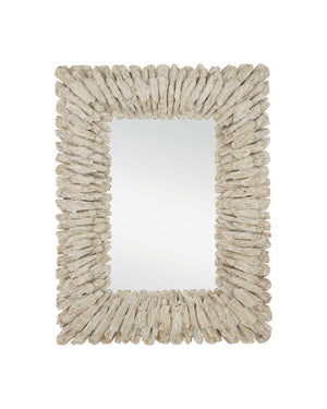 Currey and Company - 1000-0150 - Mirror - Beachhead - Whitewashed Driftwood/Mirror