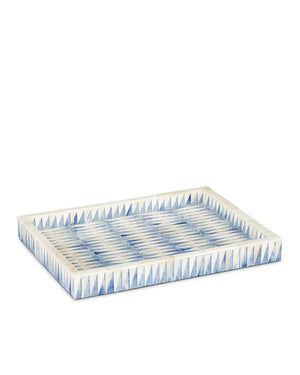 Currey and Company - 1200-0764 - Tray - Nadene - Blue/White