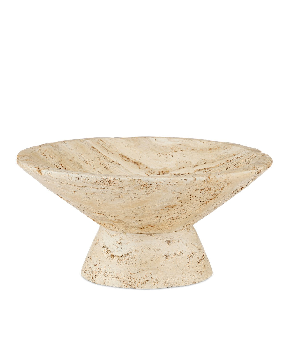 Currey and Company - 1200-0811 - Bowl - Lubo Travertine - Natural