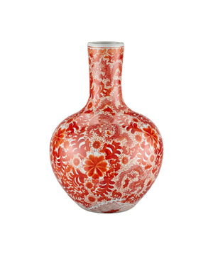 Currey and Company - 1200-0845 - Vase - Biarritz - Imperial Red/Off White