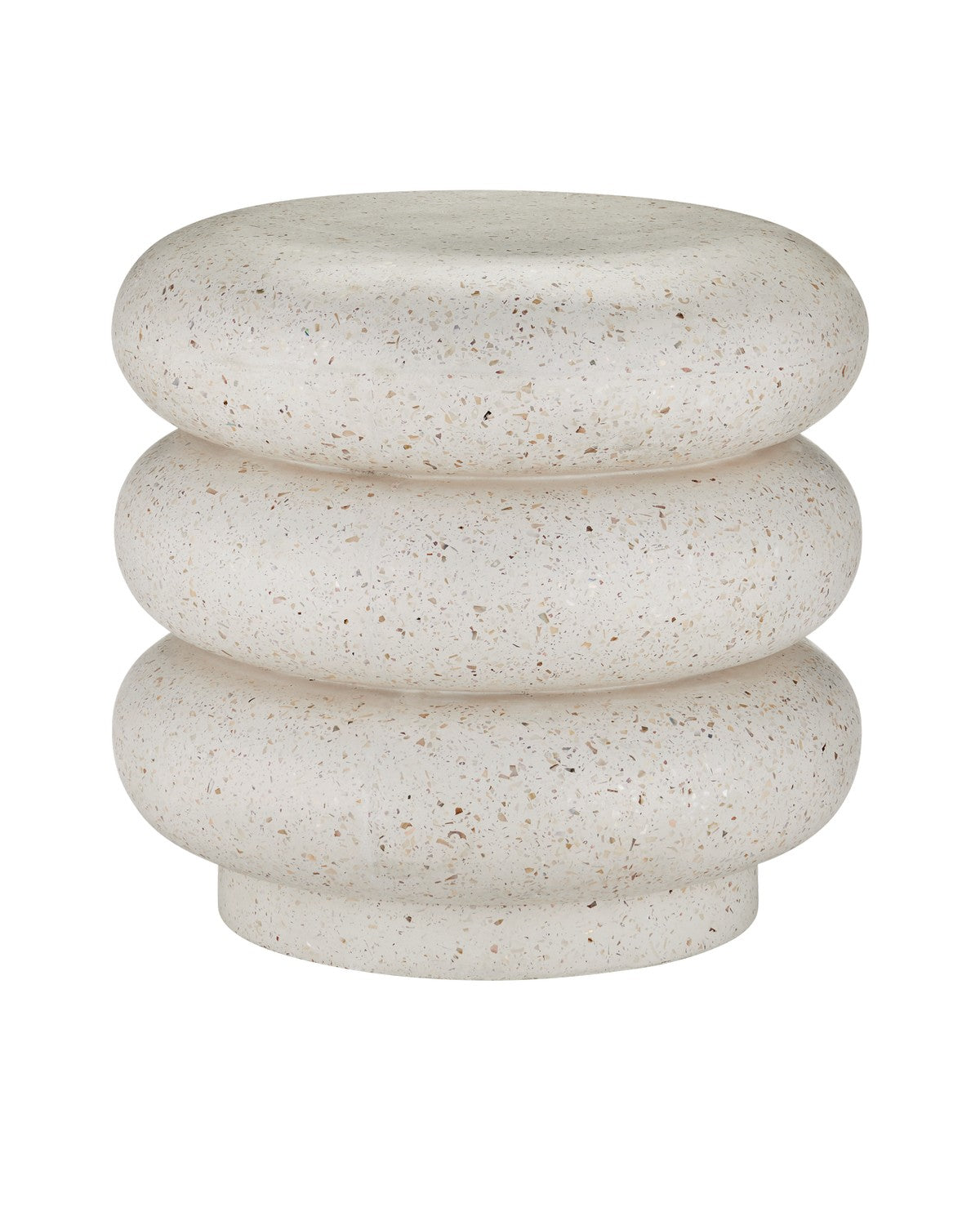 Currey and Company - 2000-0044 - Stool - Ivory Terrazzo