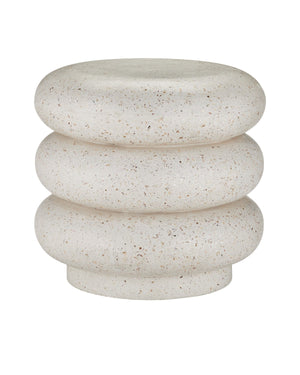 Currey and Company - 2000-0044 - Stool - Ivory Terrazzo