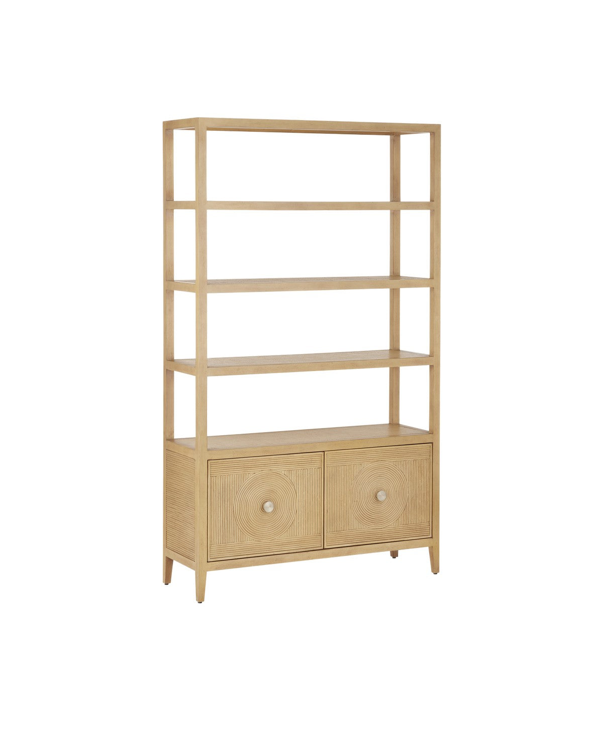 Currey and Company - 3000-0266 - Etagere - Santos - Sea Sand/Brushed Brass