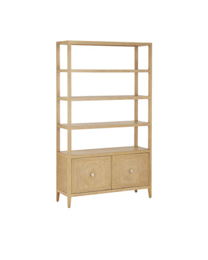 Currey and Company - 3000-0266 - Etagere - Santos - Sea Sand/Brushed Brass