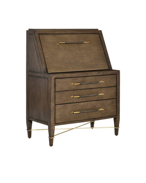 Currey and Company - 3000-0295 - Secretary Desk - Chanterelle/Champagne/Coffee