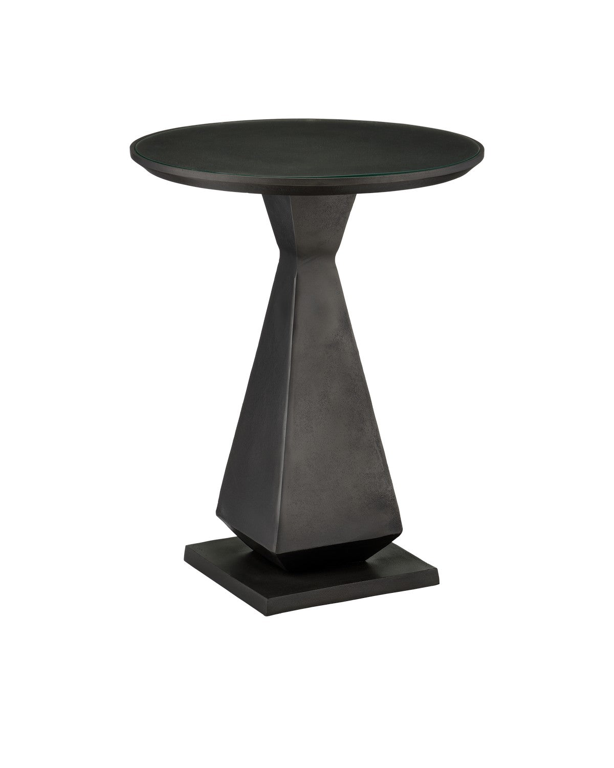 Currey and Company - 4000-0191 - Accent Table - Graphite/Clear