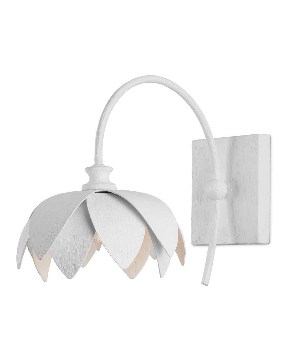 Currey and Company - 5000-0227 - One Light Wall Sconce - Sweetheart - Gesso White