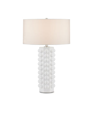 Currey and Company - 6000-0870 - One Light Table Lamp - Cassandra - Matte White