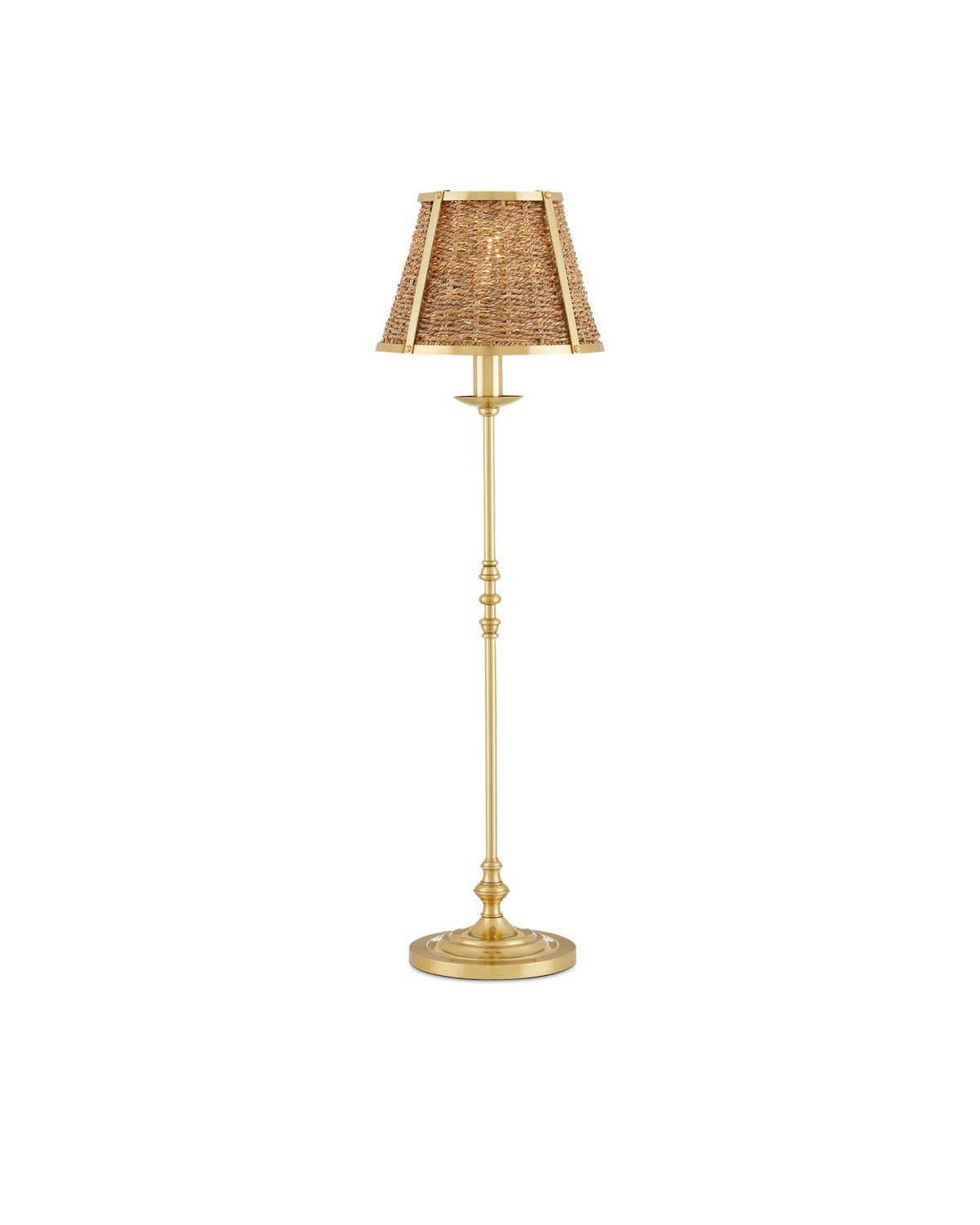 Currey and Company - 6000-0900 - One Light Table Lamp - Deauville - Polished Brass/Natural