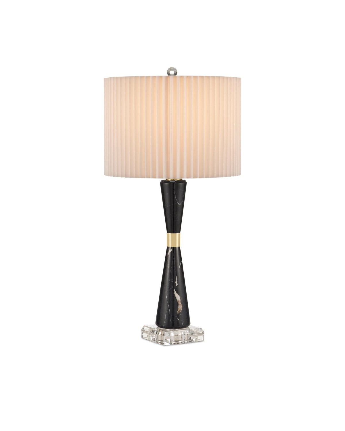 Currey and Company - 6000-0903 - One Light Table Lamp - Edelmar - Natural/Natural Brass/Clear