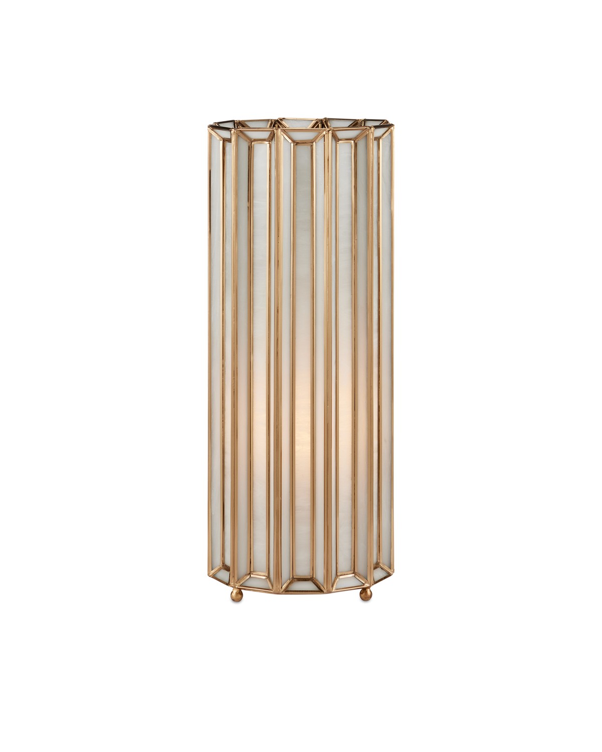 Currey and Company - 6000-0911 - One Light Table Lamp - Daze - White/Antique Brass