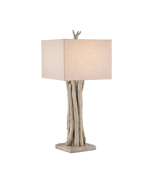 Currey and Company - 6000-0919 - One Light Table Lamp - Driftwood - Whitewashed Driftwood