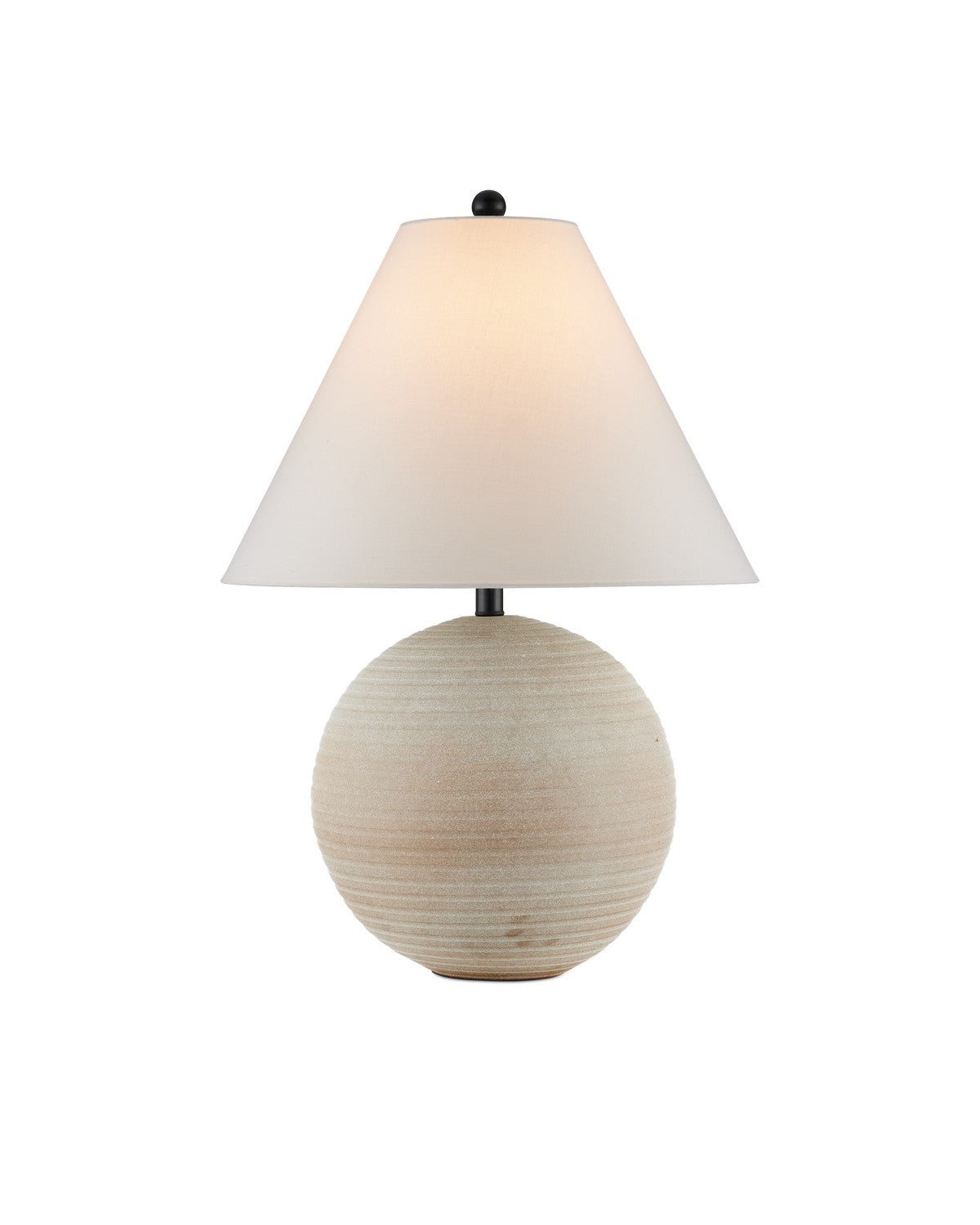 Currey and Company - 6000-0930 - One Light Table Lamp - Beige/Matte Black