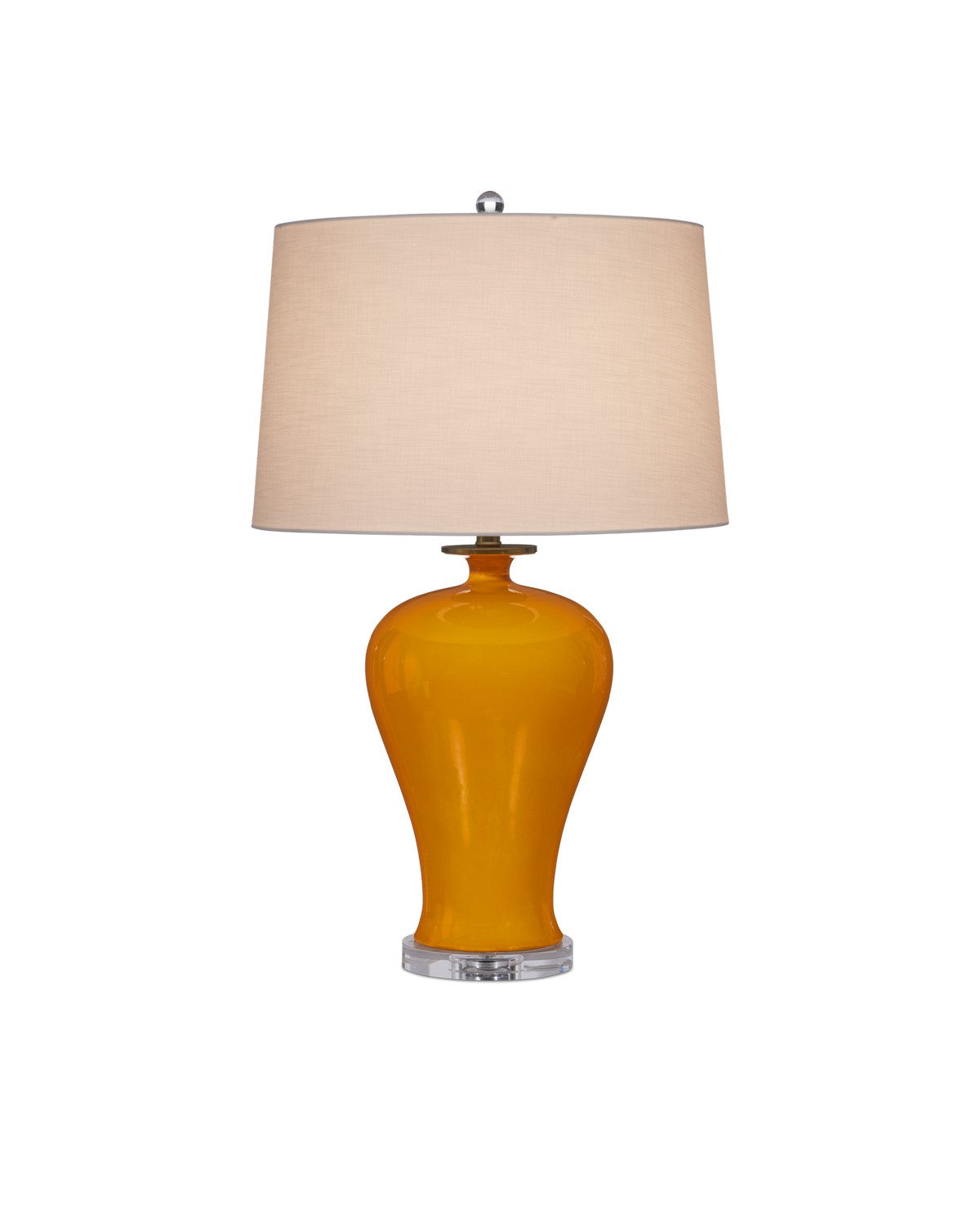 Currey and Company - 6000-0933 - One Light Table Lamp - Imperial Yellow/Clear/Natural Brass