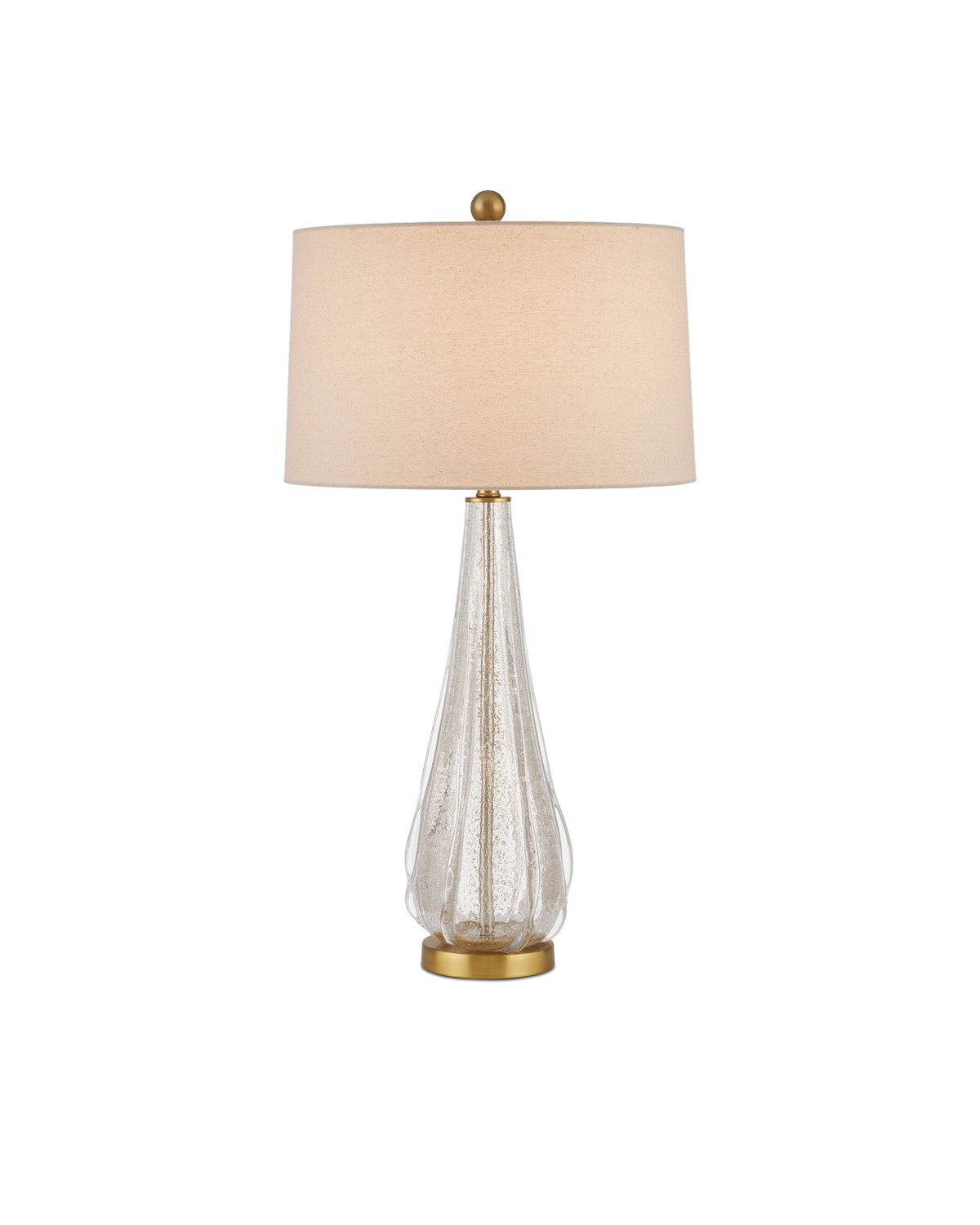 Currey and Company - 6000-0946 - One Light Table Lamp - Clear/Gold/Antique Brass