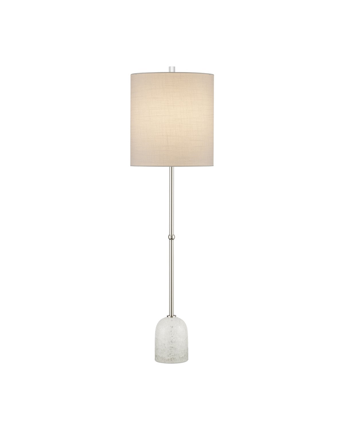 Currey and Company - 6000-0950 - One Light Table Lamp - Clear Crackle/Polished Nickel