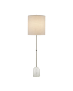 Currey and Company - 6000-0950 - One Light Table Lamp - Clear Crackle/Polished Nickel