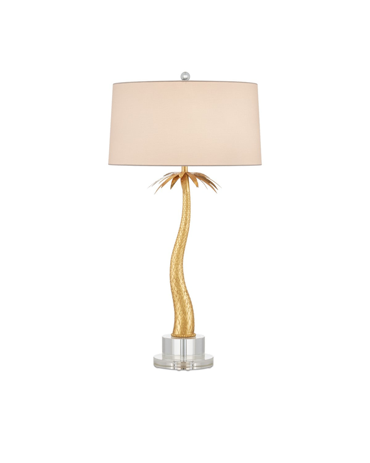 Currey and Company - 6000-0961 - Two Light Table Lamp - Contemporary Gold Leaf/Clear