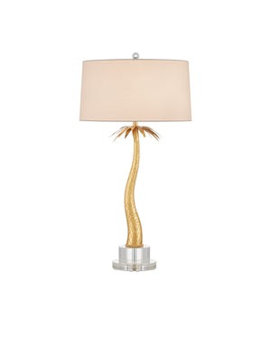 Currey and Company - 6000-0961 - Two Light Table Lamp - Contemporary Gold Leaf/Clear