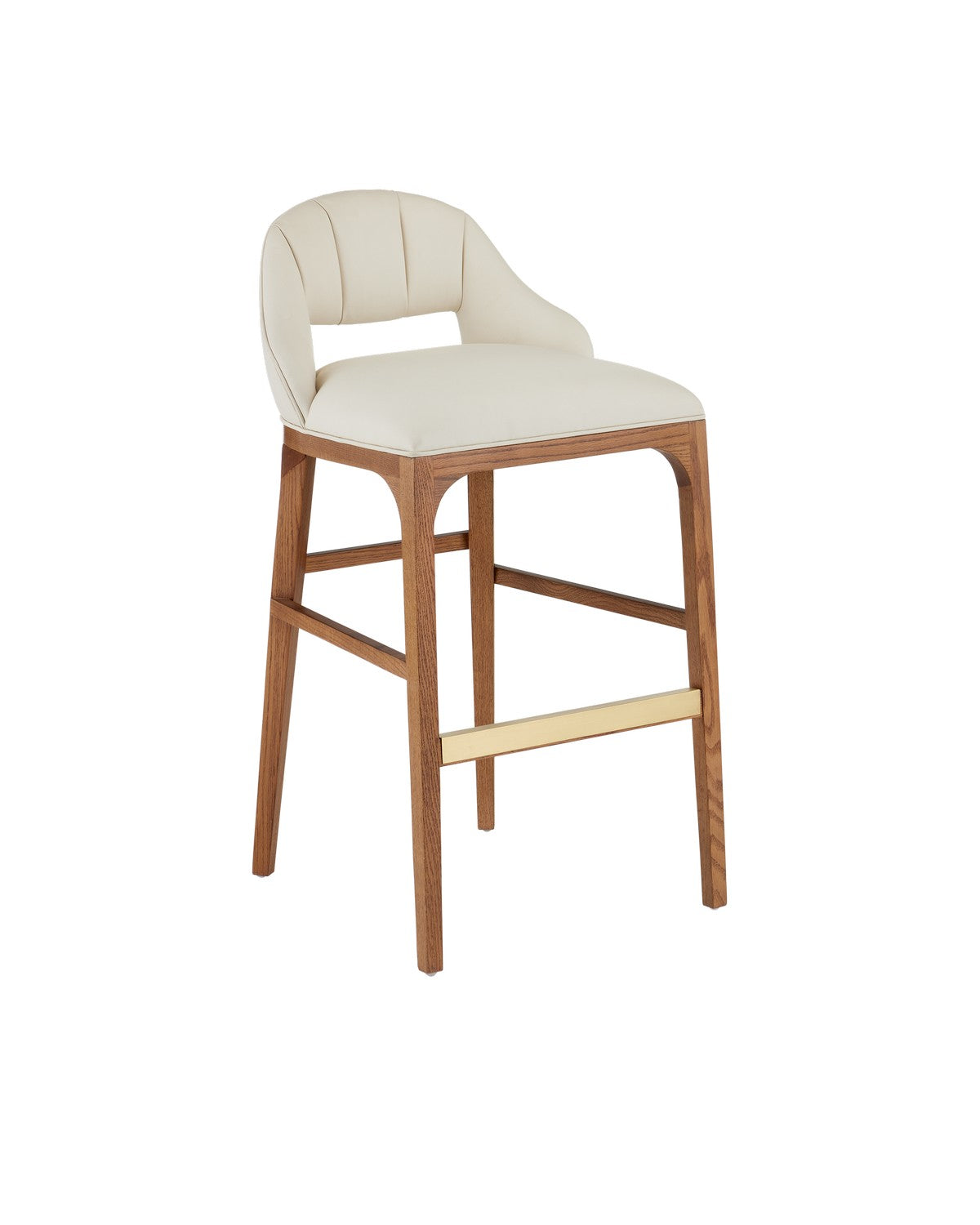 Currey and Company - 7000-0732 - Bar Stool - Inga - Morel Brown/Brushed Brass