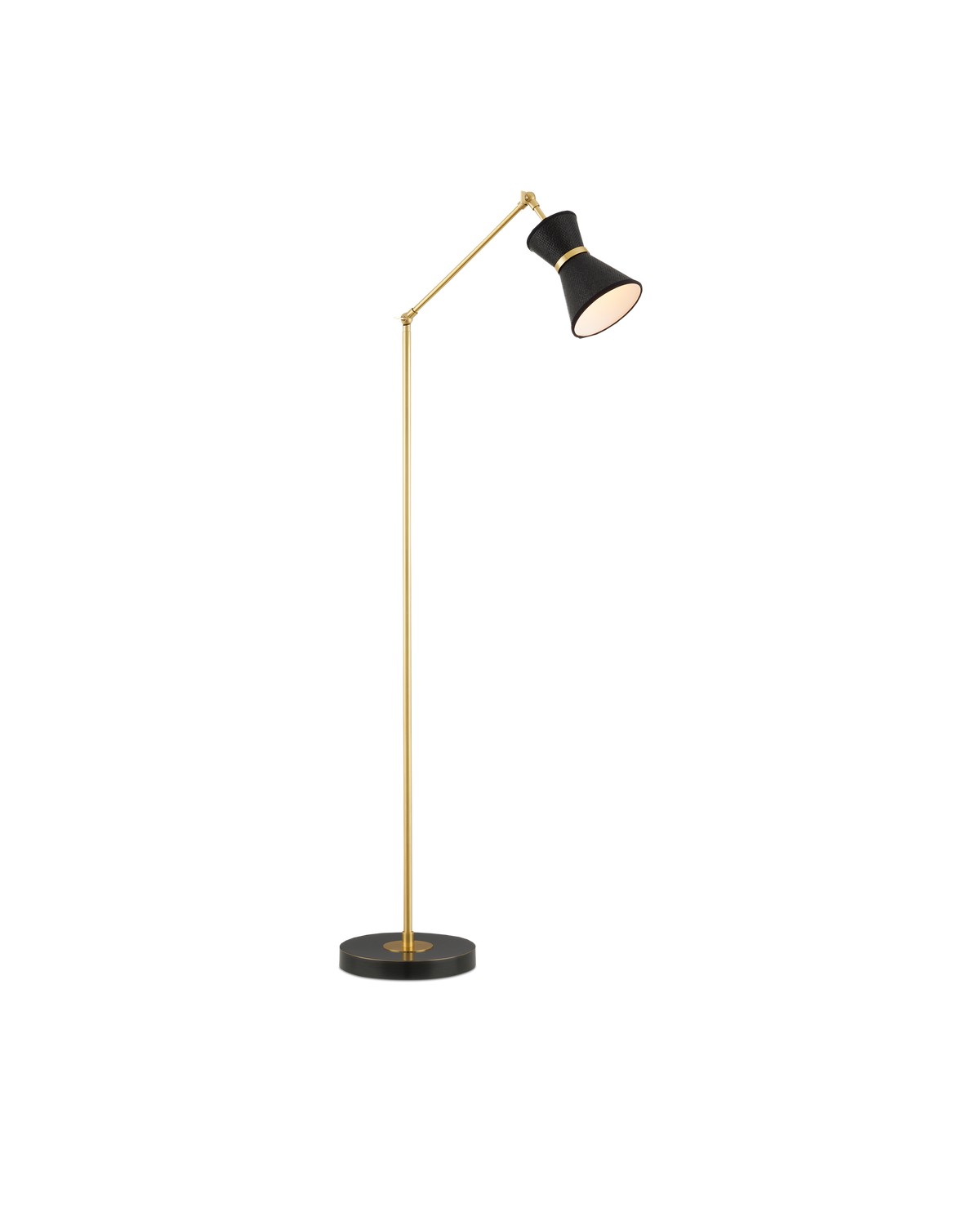 Currey and Company - 8000-0140 - One Light Floor Lamp - Avignon - Polished Brass/Oil Rubbed Bronze/Black