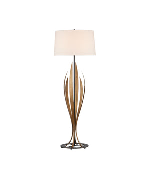 Currey and Company - 8000-0148 - One Light Floor Lamp - Neilos - Antique Brass/Oil Rubbed Bronze