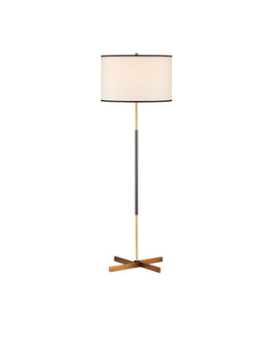 Currey and Company - 8000-0149 - One Light Floor Lamp - Willoughby - Brass/Oil Rubbed Bronze