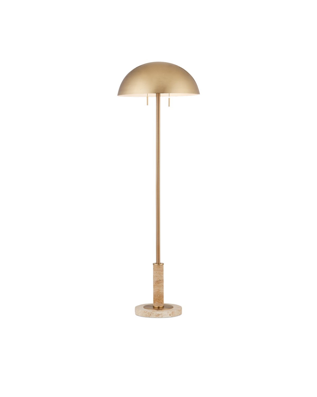 Currey and Company - 8000-0151 - Two Light Floor Lamp - Miles - Brass/Natural