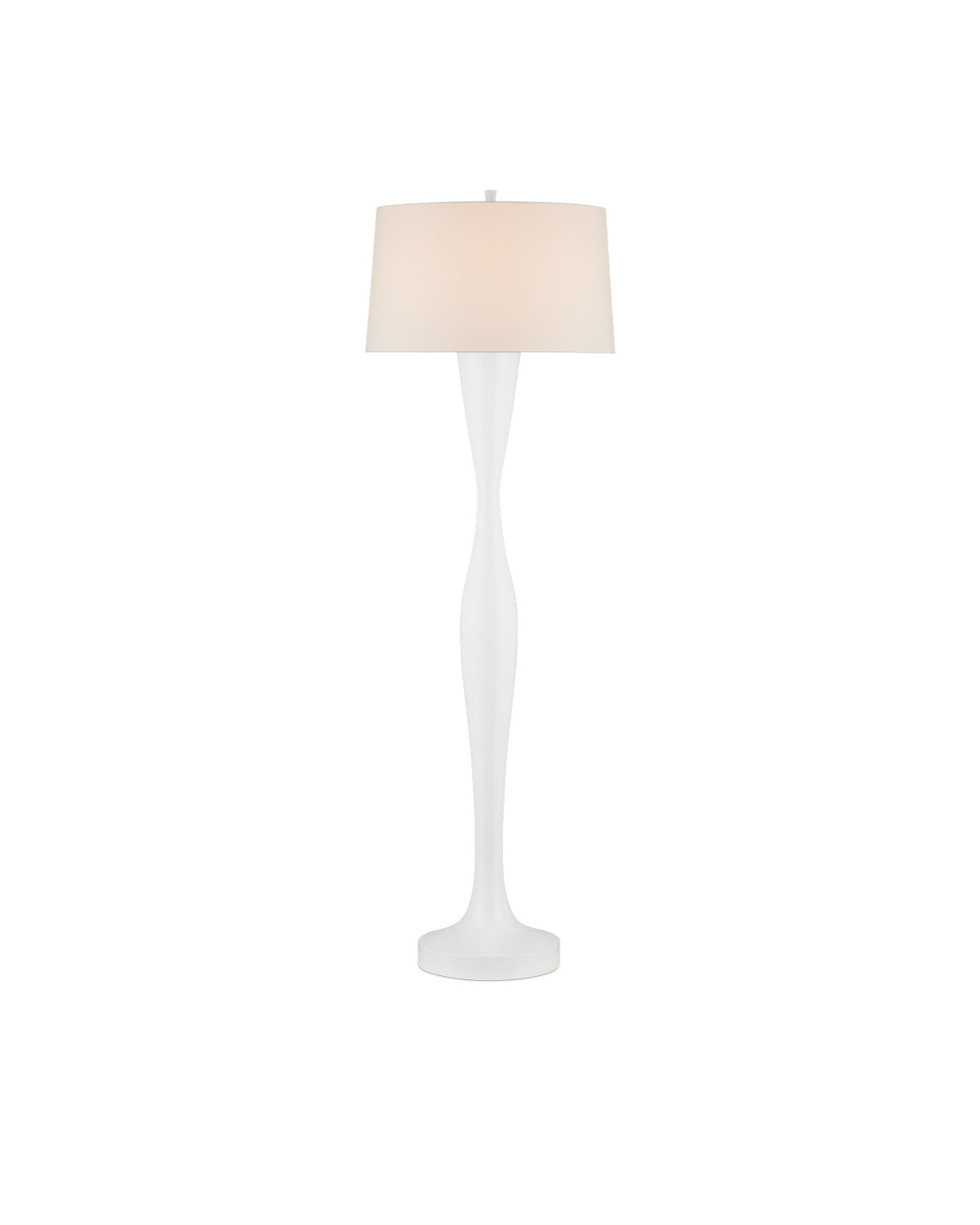 Currey and Company - 8000-0153 - One Light Floor Lamp - Monica - White