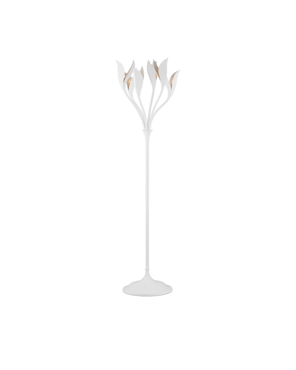 Currey and Company - 8000-0160 - Six Light Floor Lamp - Gesso White