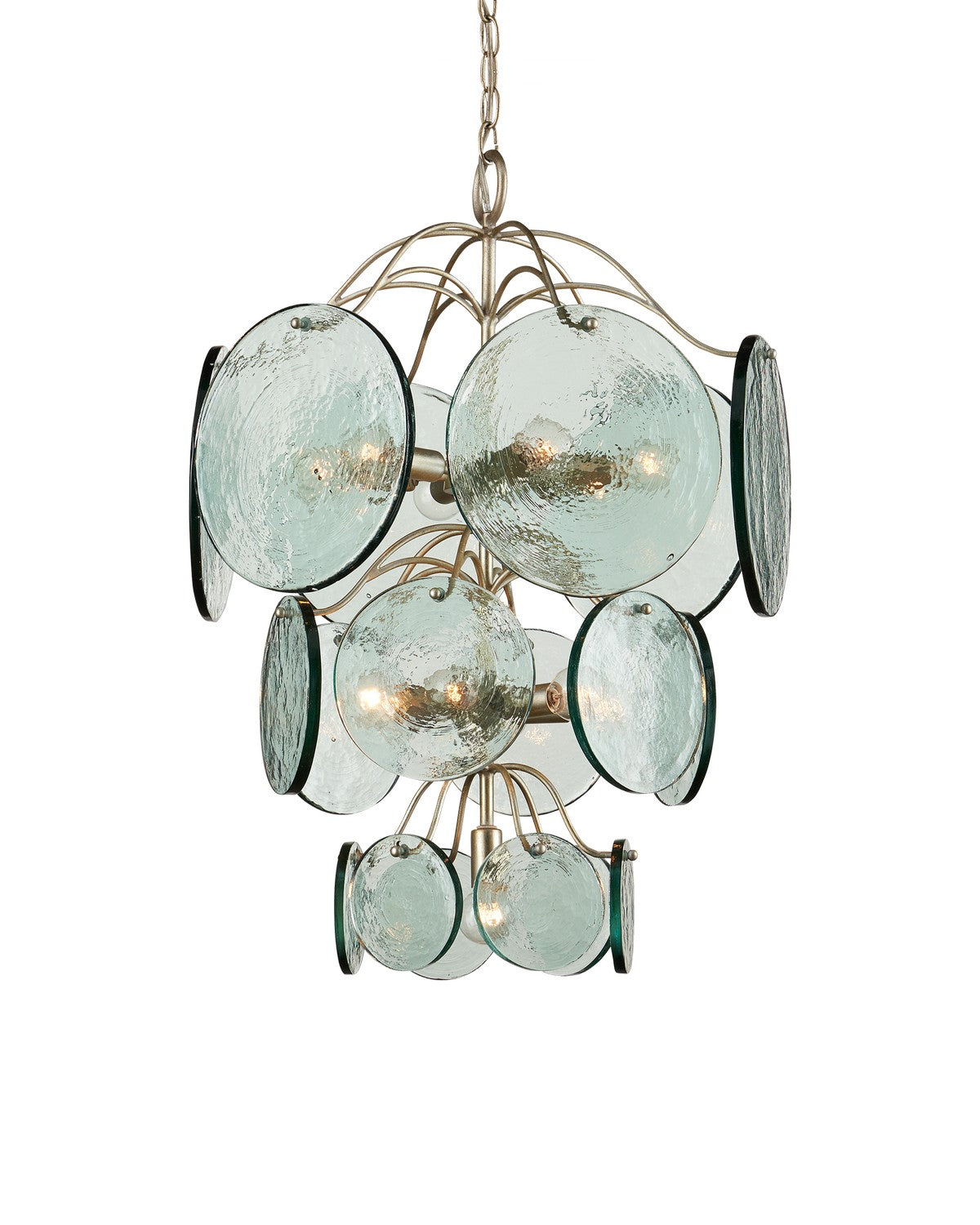 Currey and Company - 9000-1100 - 13 Light Chandelier - Rovigo - Clear/Silver Leaf