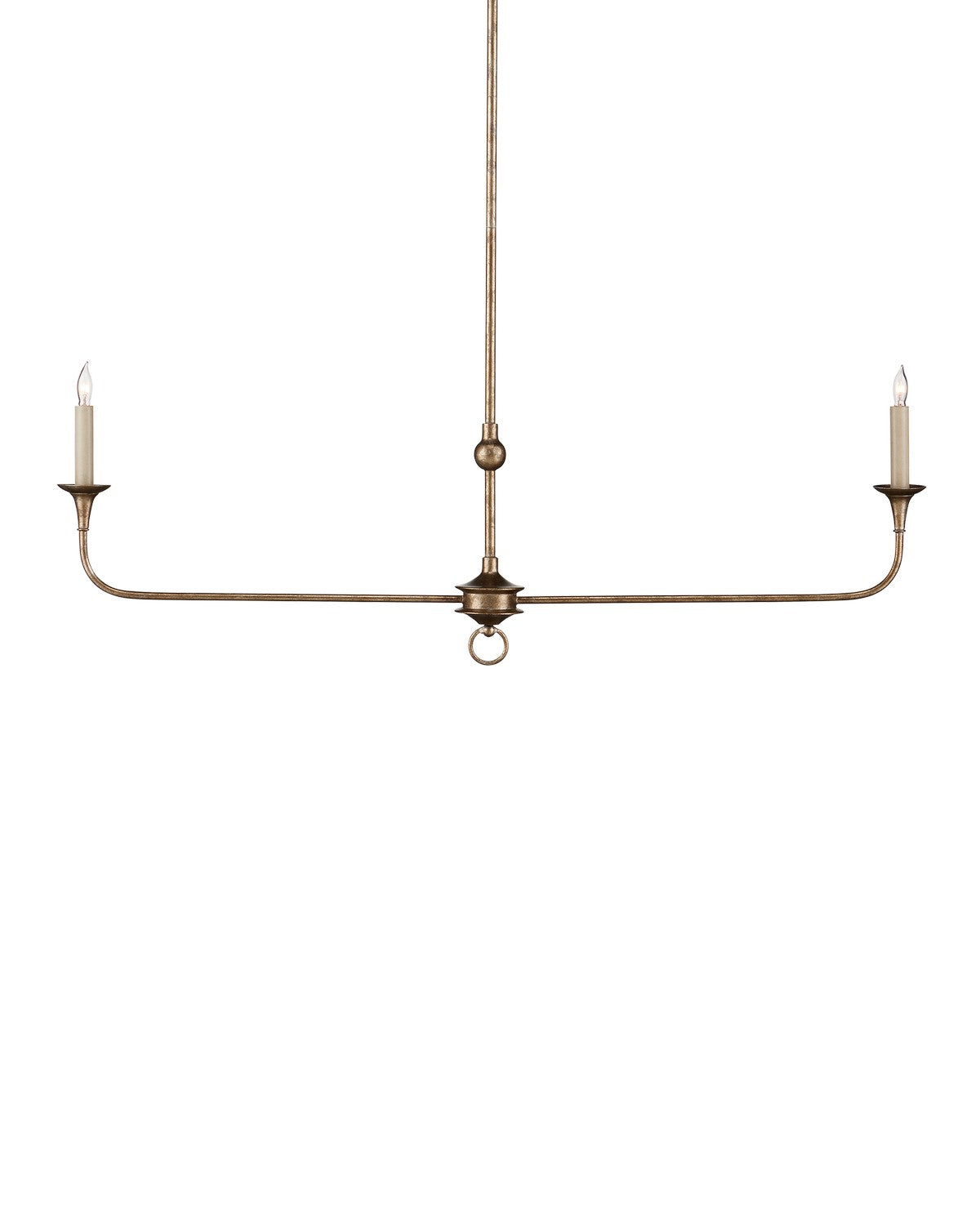 Currey and Company - 9000-1128 - Two Light Chandelier - Nottaway - Pyrite Bronze