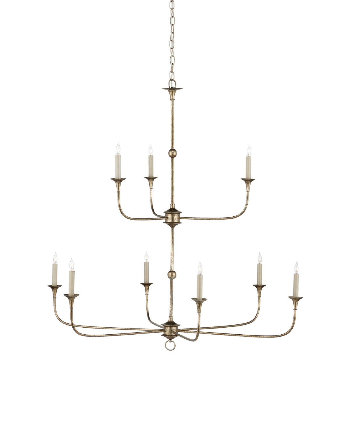 Currey and Company - 9000-1129 - Nine Light Chandelier - Nottaway - Pyrite Bronze