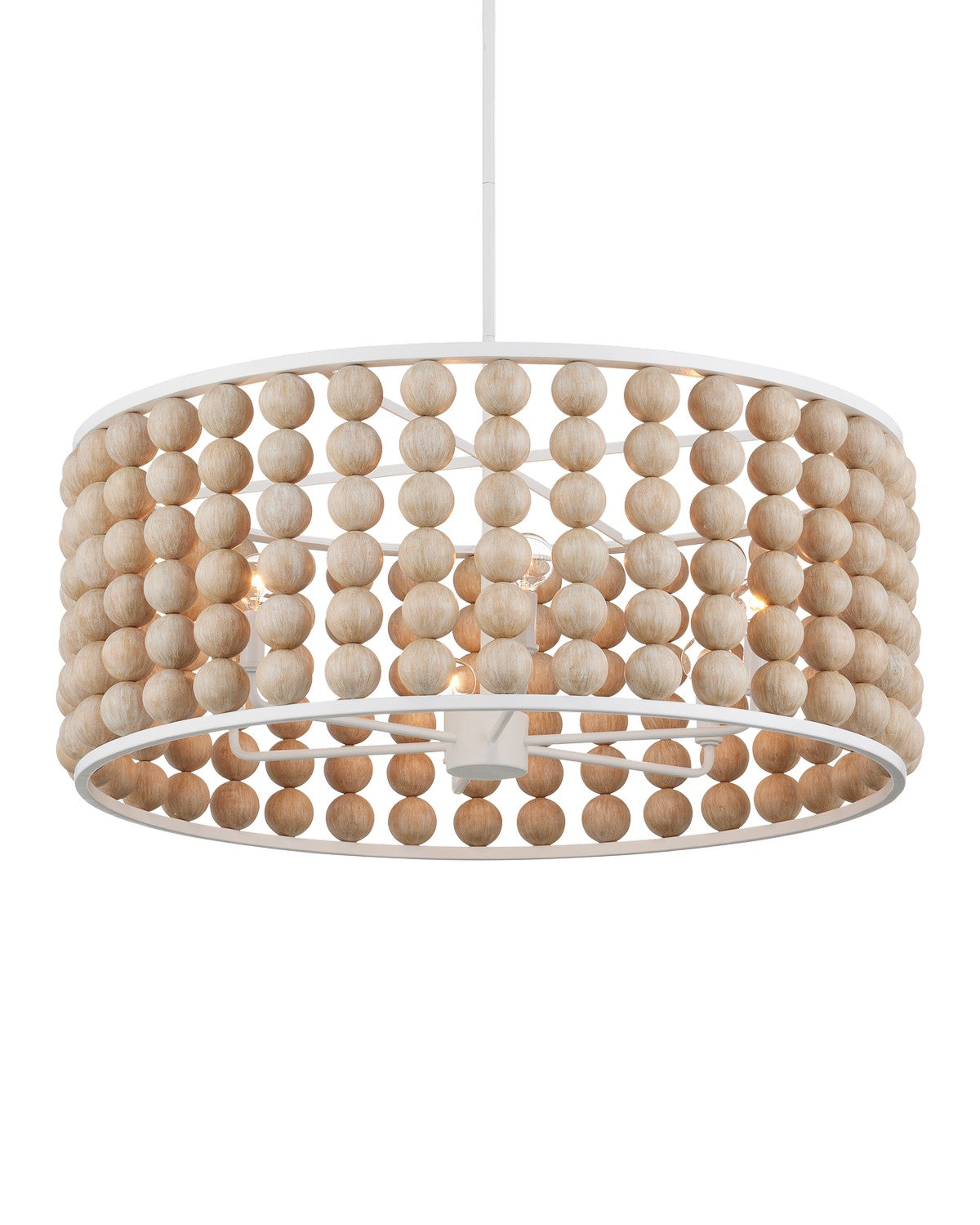 Currey and Company - 9000-1139 - Six Light Chandelier - Holcroft - Sandstone/Sugar White