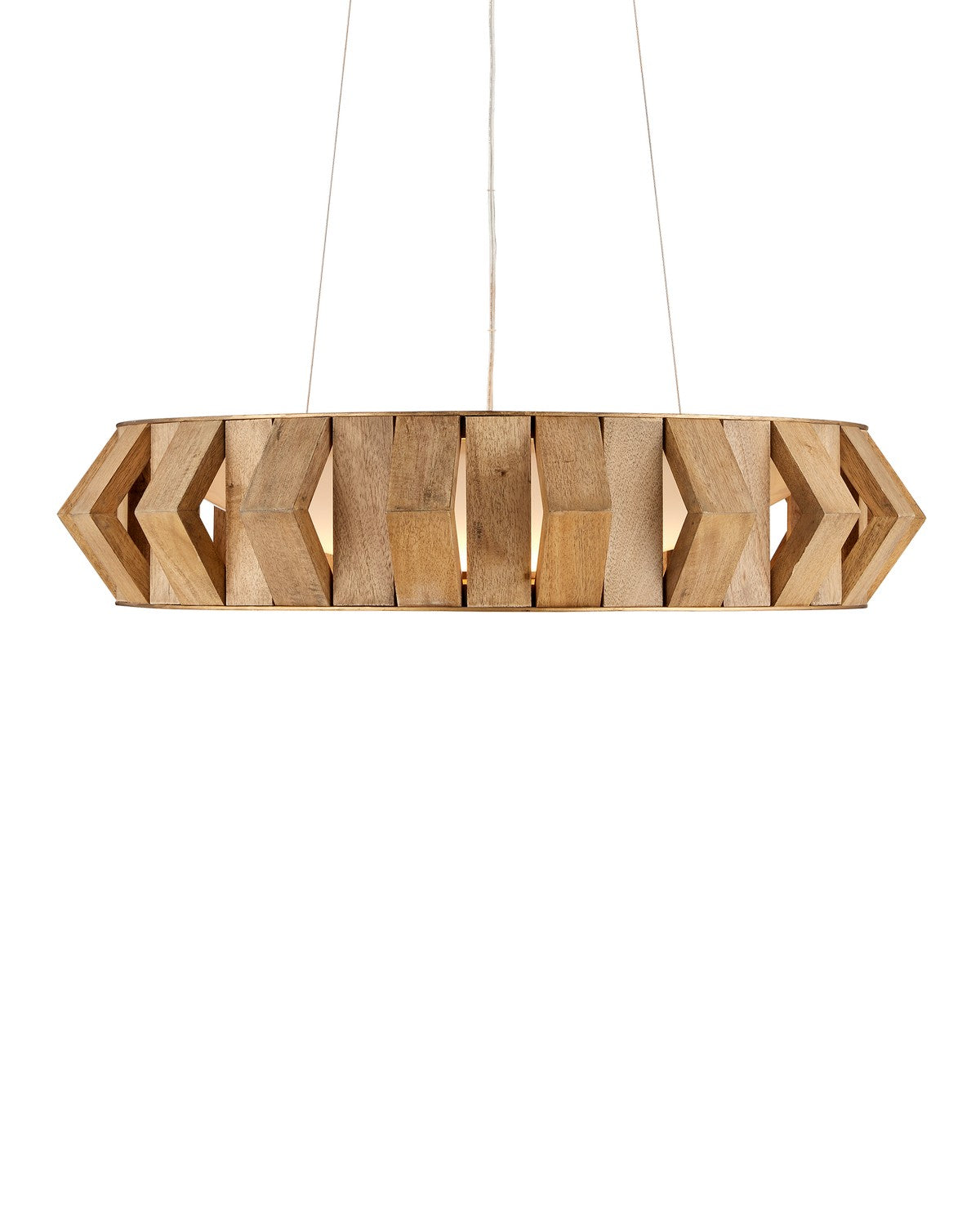 Currey and Company - 9000-1147 - One Light Chandelier - Plunge - Toffee/Brass/White