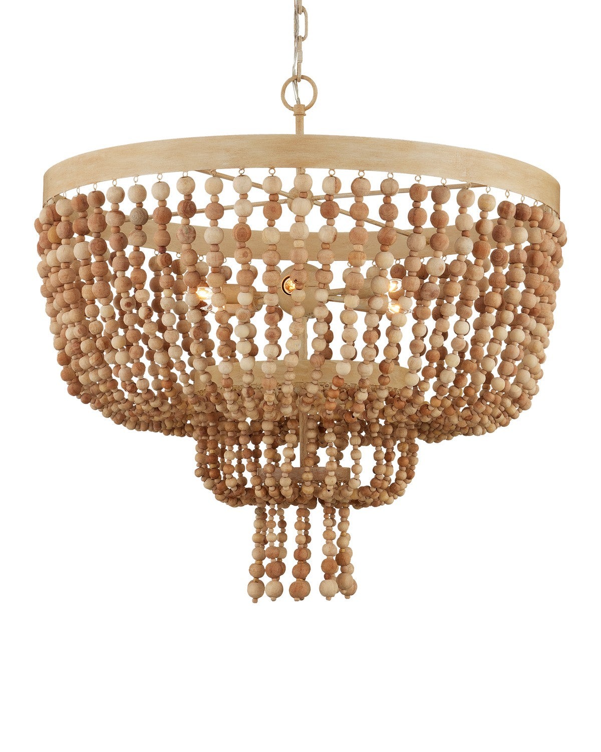 Currey and Company - 9000-1163 - Six Light Chandelier - Sabia - Natural/Coco Cream