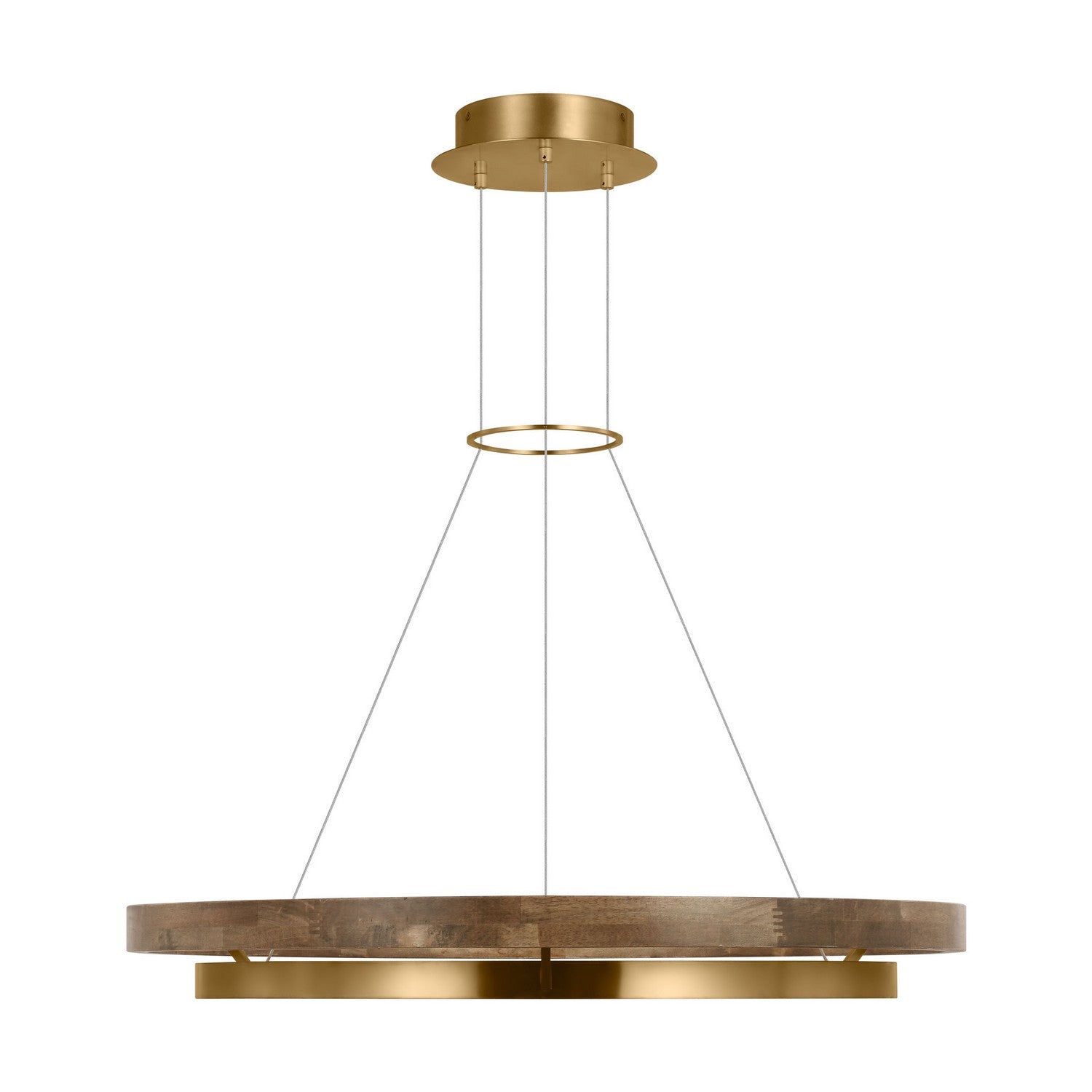 Visual Comfort Modern - 700GRC36NBW-LED930 - LED Chandelier - Grace - Natural Brass/ Weathered Oak