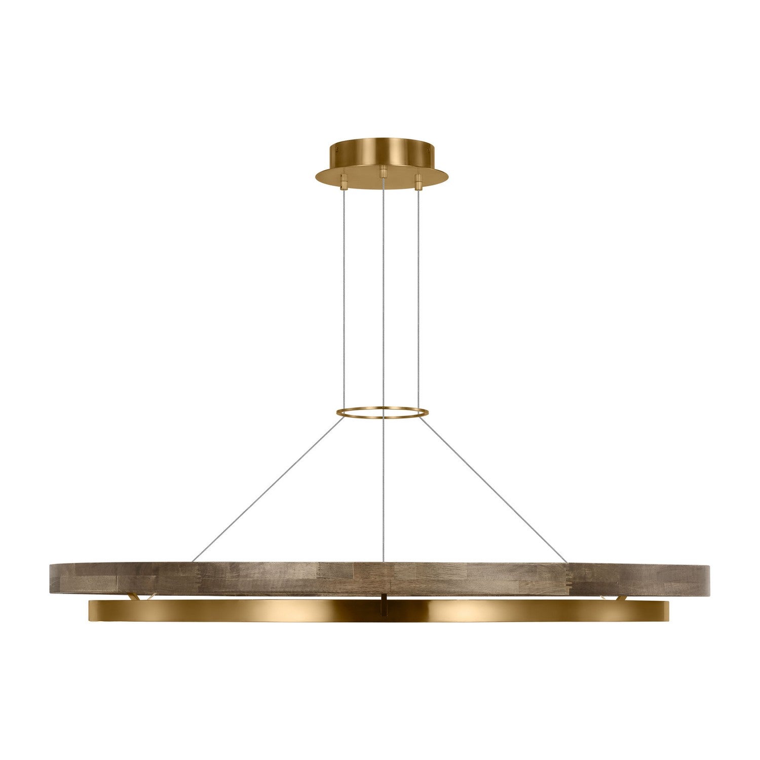 Visual Comfort Modern - 700GRC48NBW-LED930 - LED Chandelier - Grace - Natural Brass/ Weathered Oak