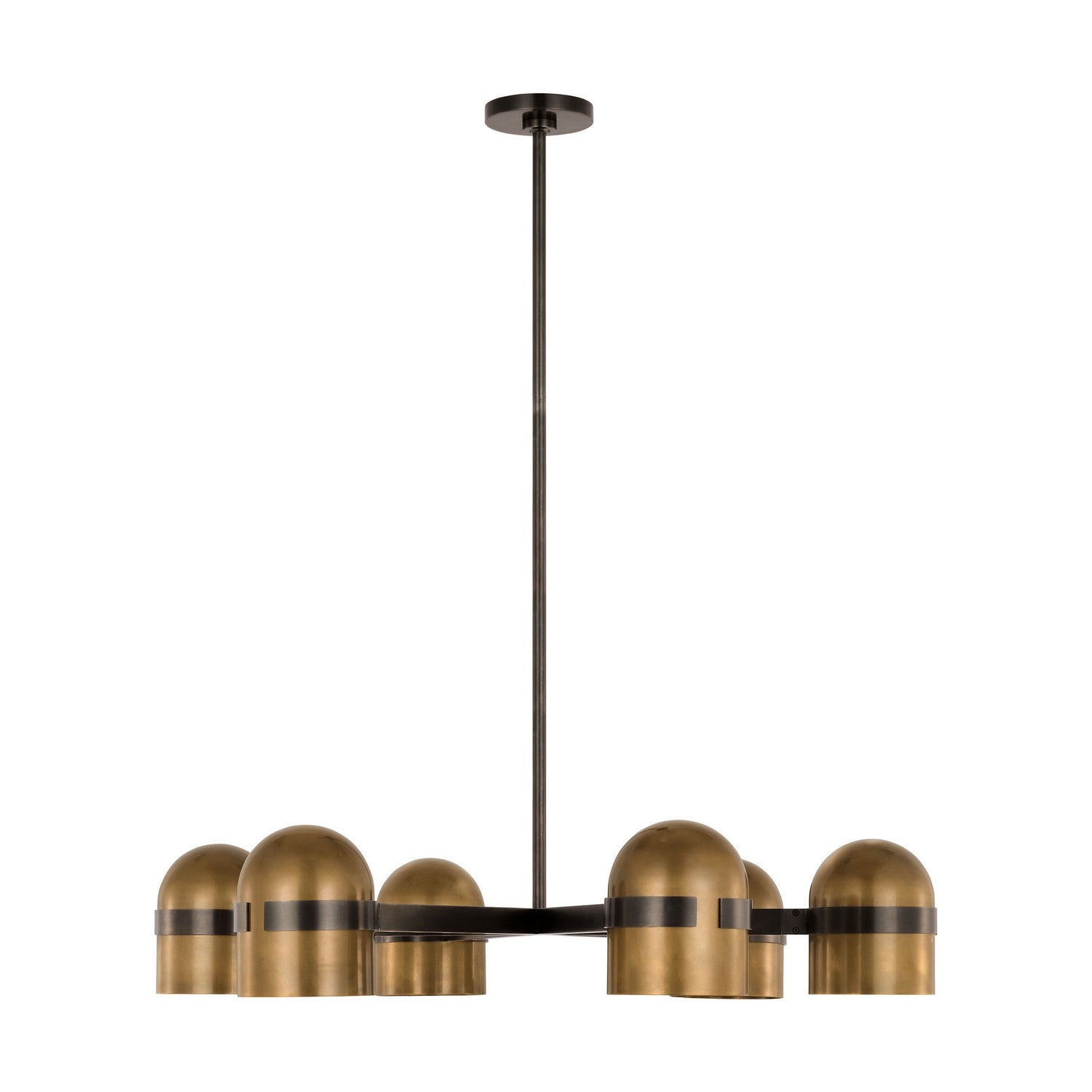 Visual Comfort Modern - AKCH33427BDZ/BWB - LED Chandelier - Octavia - Blackened Bronze/Bright Worn Brass