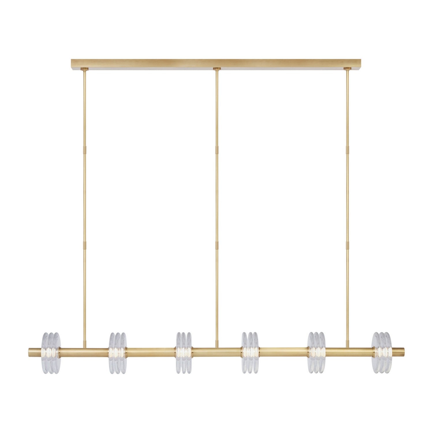 Visual Comfort Modern - KWLS30327CNB - LED Linear Chandelier - Laurel - Natural Brass