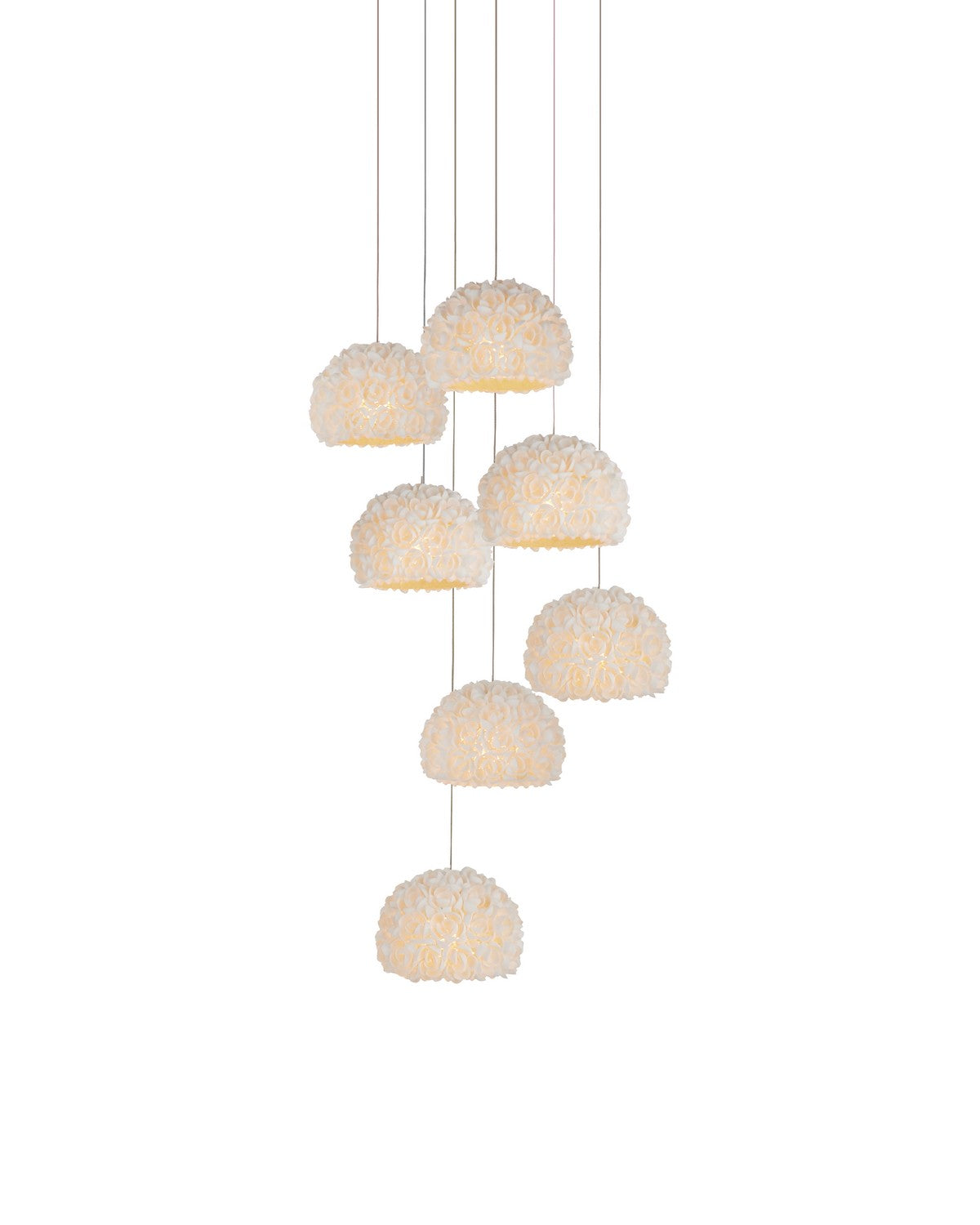 Currey and Company - 9000-1179 - Seven Light Pendant - Virtu - Natural