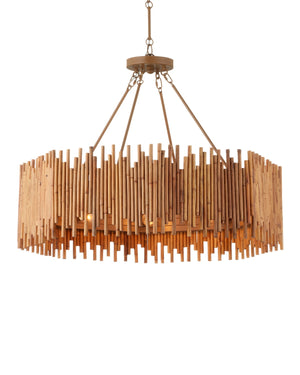 Currey and Company - 9000-1208 - Eight Light Chandelier - Natural/Khaki